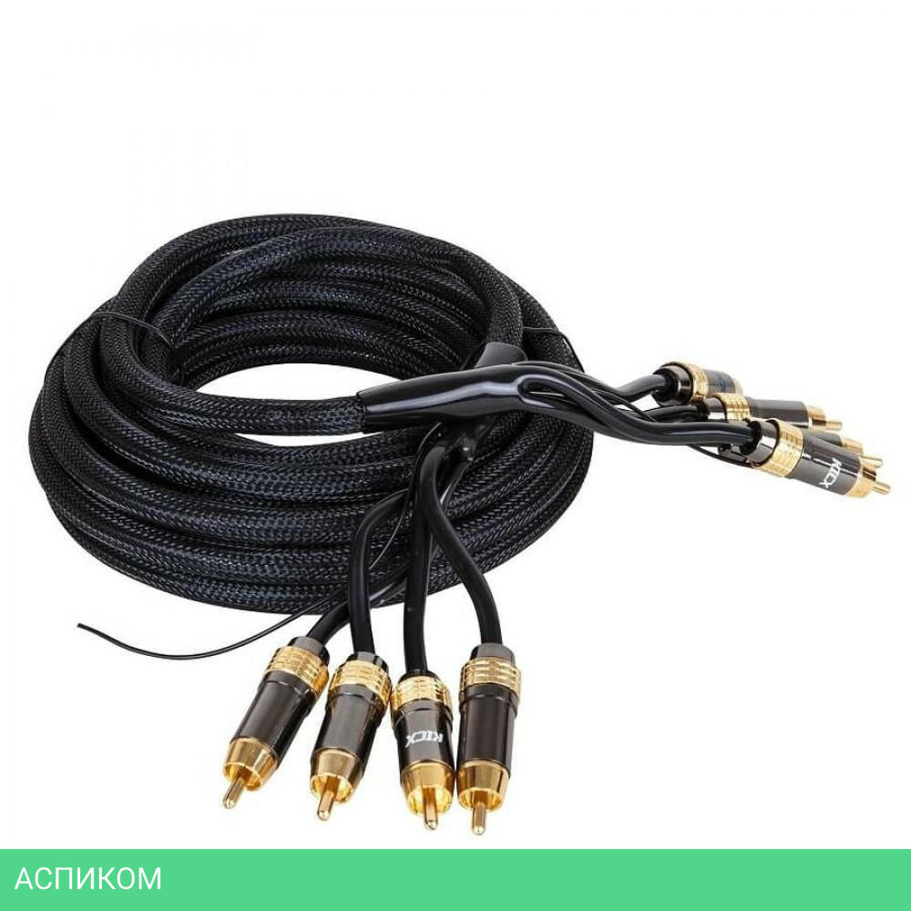 Акустический кабель Kicx RCA-06 черный (9100178)