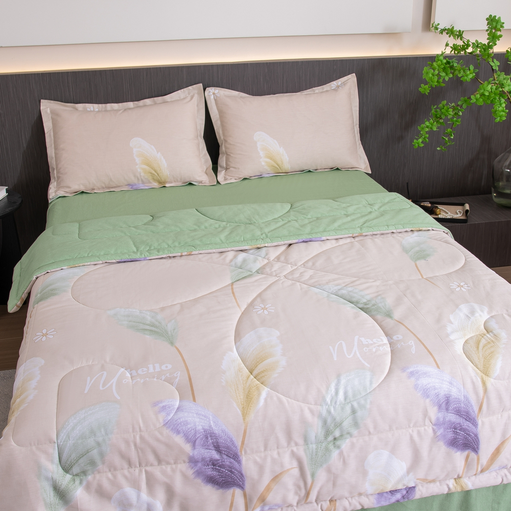 Комплект постельного белья Сатин с Одеялом 100% хлопок 160x80 на резинке OBR167