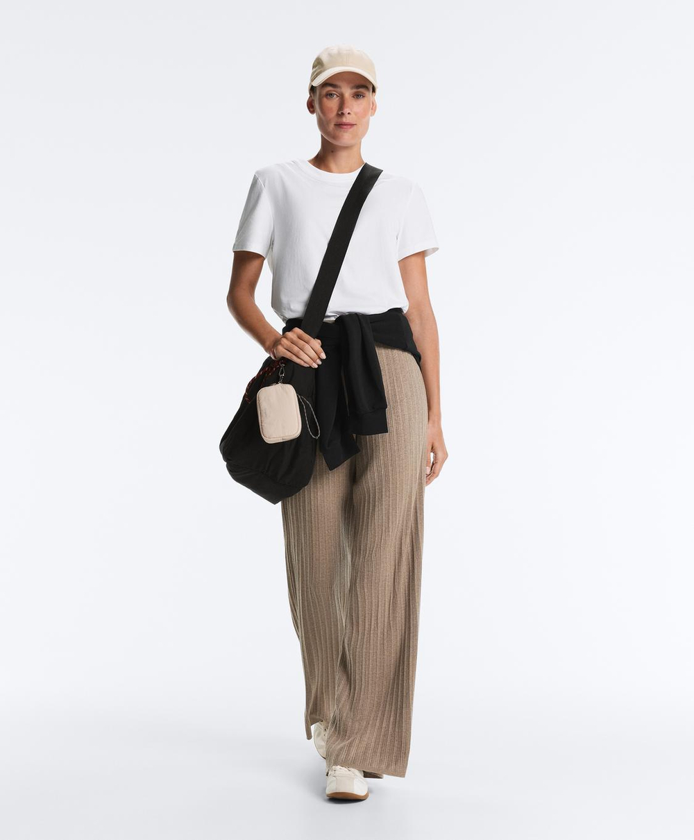 OYSHO Прямые брюки из ребристого трикотажа, темно-серый