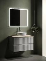 Тумба с раковиной Sancos SNOB R 80 со столешницей, белая матовый