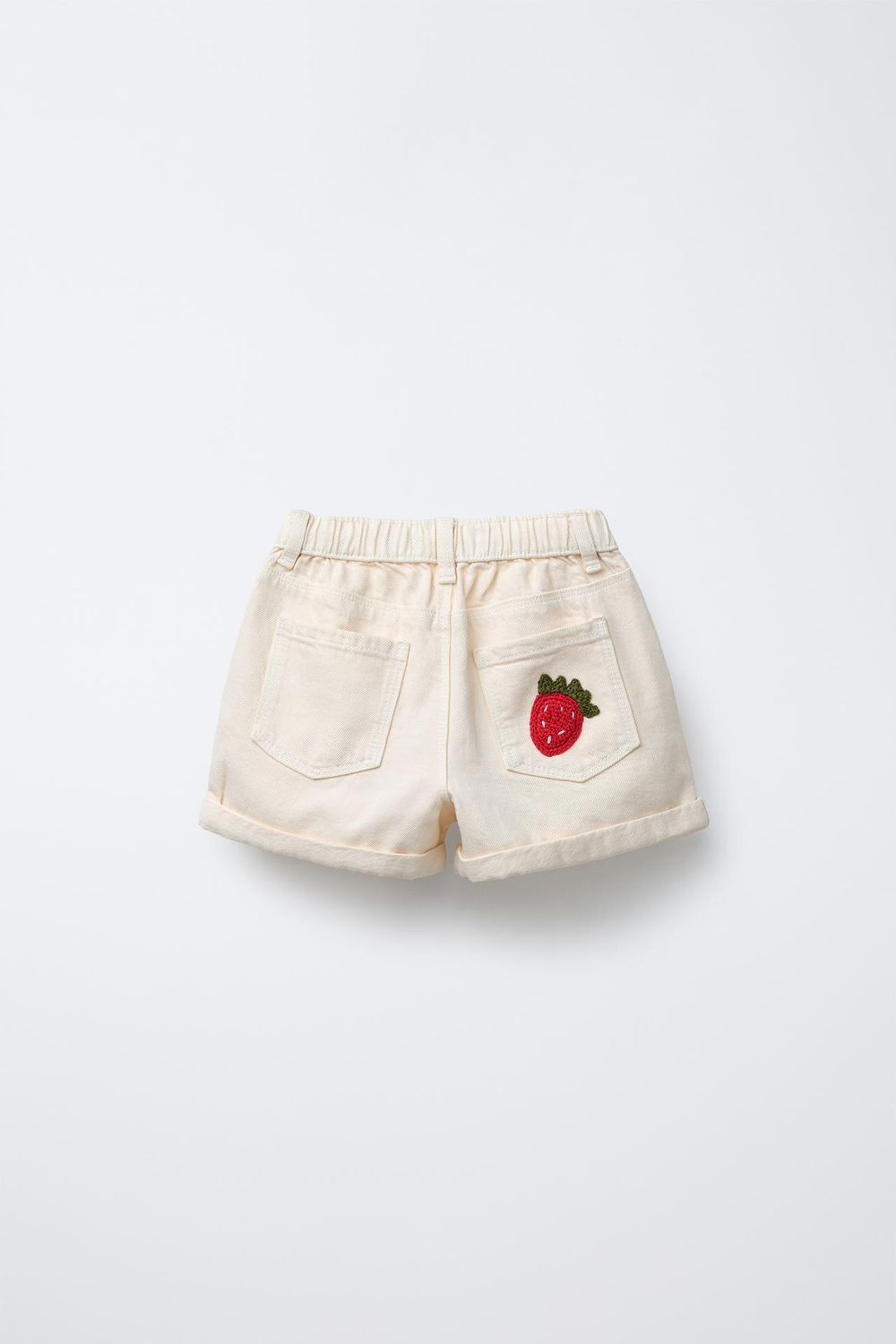 ZARA БЕРМУДЫ ИЗ КРУЖЕВА КРОШЕ КЛУБНИЧНОГО КРОШЕ, ЭКРЮ