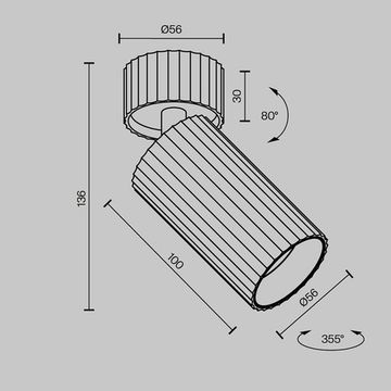 Накладной спот 1*GU10 C108CL-01-GU10-BS латунь Calipso Maytoni