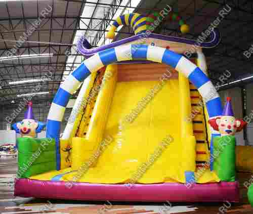 Надувной батут-горка "Шут", 10*5*9 м