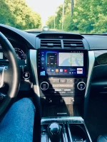 Магнитола Toyota Camry 50 2011-2014 (рамка серебристо-черная 9) - Teyes SPRO+ Android 10, ТОП процессор, 4-32, SIM-слот