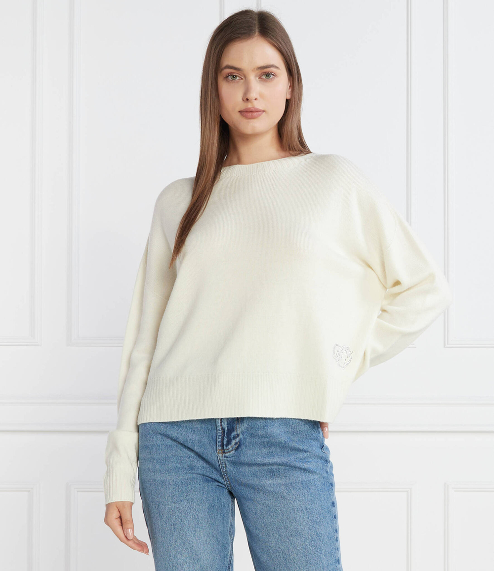 Хлопковый свитер Liu Jo - экрю(MF3019 MA09O)
