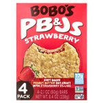 Bobo's Oat Bars, PB & Js, клубника, 4 упаковки по 60 г (2,1 унции)