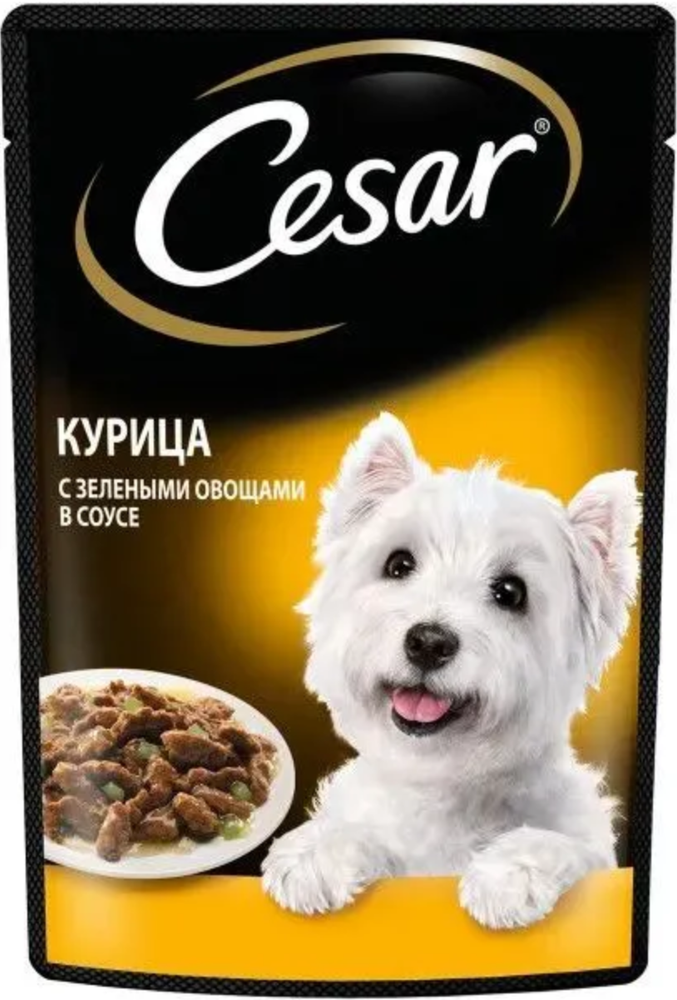 Cesar Курица с зелеными овощами в соусе 85г.*28шт.