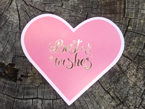 Открытка сердечко с наилучшими пожеланиями
