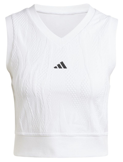 Женский топ теннисный Adidas Tennis Pro Crop Top - белый