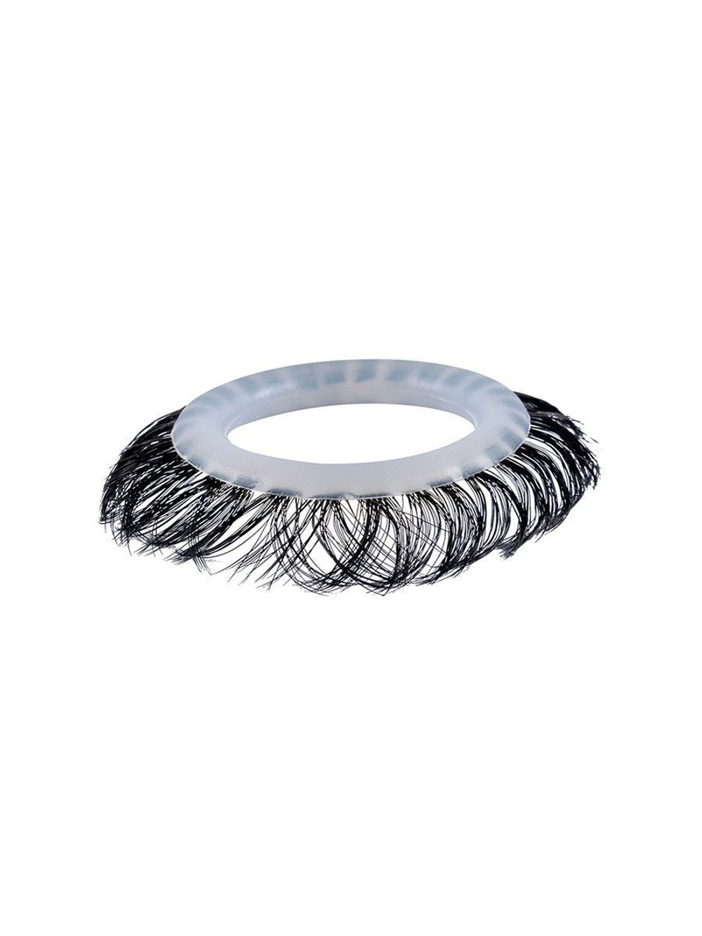 Эластичное эрекционное колечко с черными «ресничками» (Цвет: белый с черным)