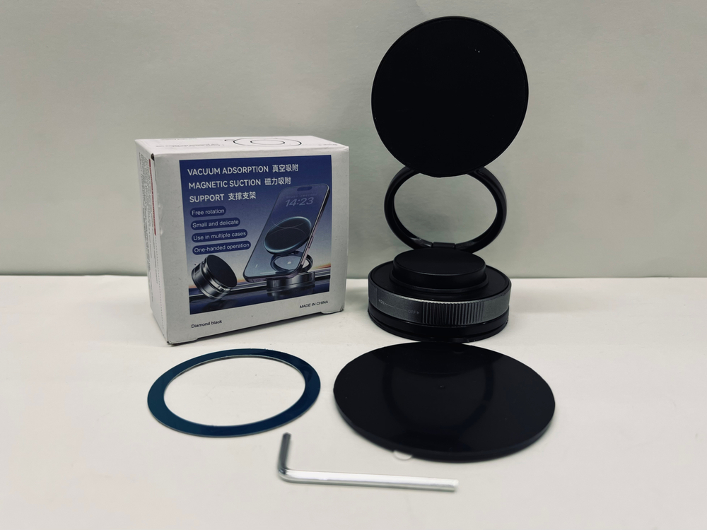 Держатель для телефона автомобильный в машину, стекло или панель, на присоске + магнит, T28A, МагниТО-C (1 шт.)