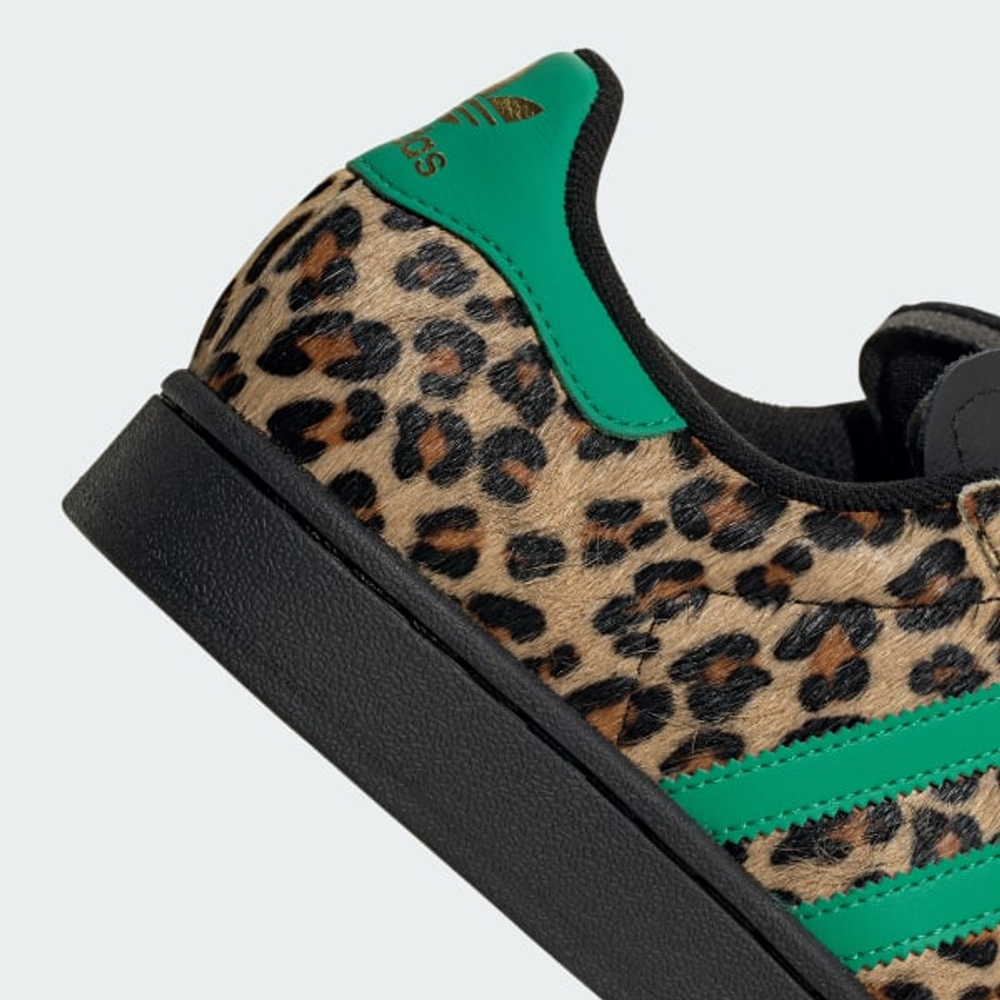 ADIDAS Кроссовки Superstar II с анималистическим принтом, черный/зеленый