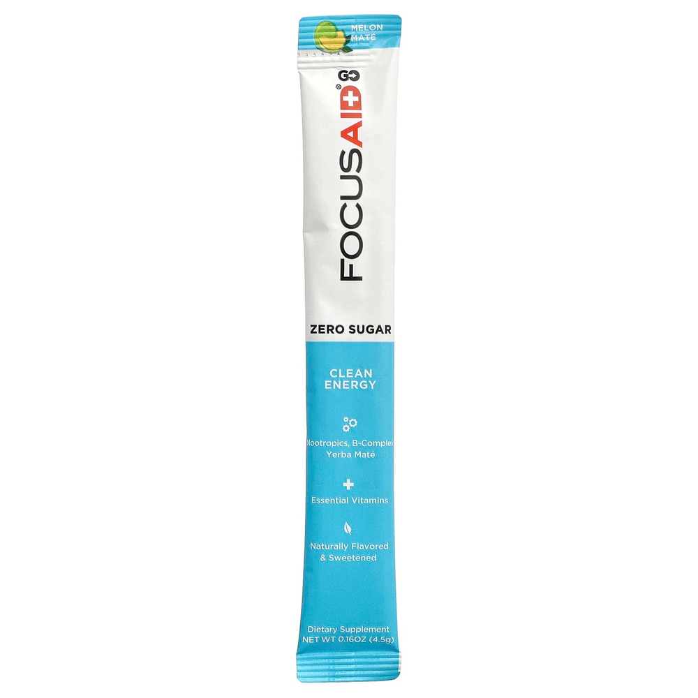 FITAID, FocusAid® Go, увлажнение и чистая энергия, со вкусом арбуза, 14 пакетиков с порошком по 4,5 г (0,16 унции)