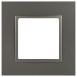 Рамка для розеток и выключателей ЭРА Elegance 14-5011-16 Classic, на 1 пост, титан | Эра Elegance