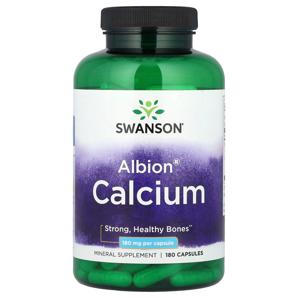 Swanson, Albion®, кальций, 180 капсул