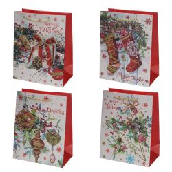 GAEM Пакет подарочный S (бумага 210г/м2, блок 12шт), L18 W10 H23 см, 4в.