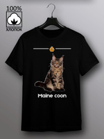 Футболка с котом мейн-кун