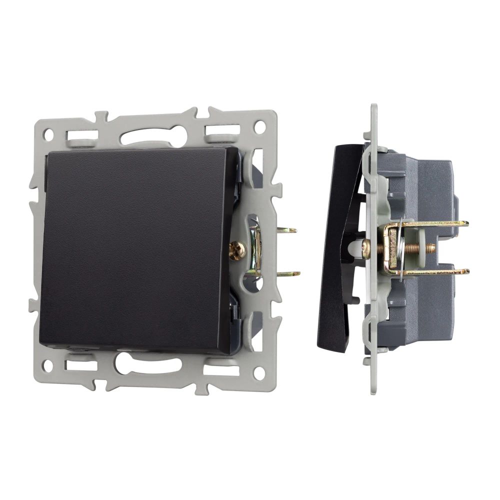 Механизм выключателя одноклавишный проходной SWT-MKP1-PL-BK (250V, 16A) (Arlight, -) 043715