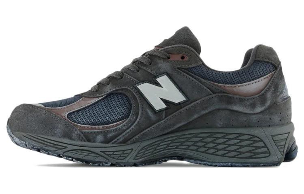 New Balance NB 2002R retro sports cowhide fabric non-slip, wear-resistant, waterproof and breathable low-cut casual running shoes for men and women with the same style of black and gray