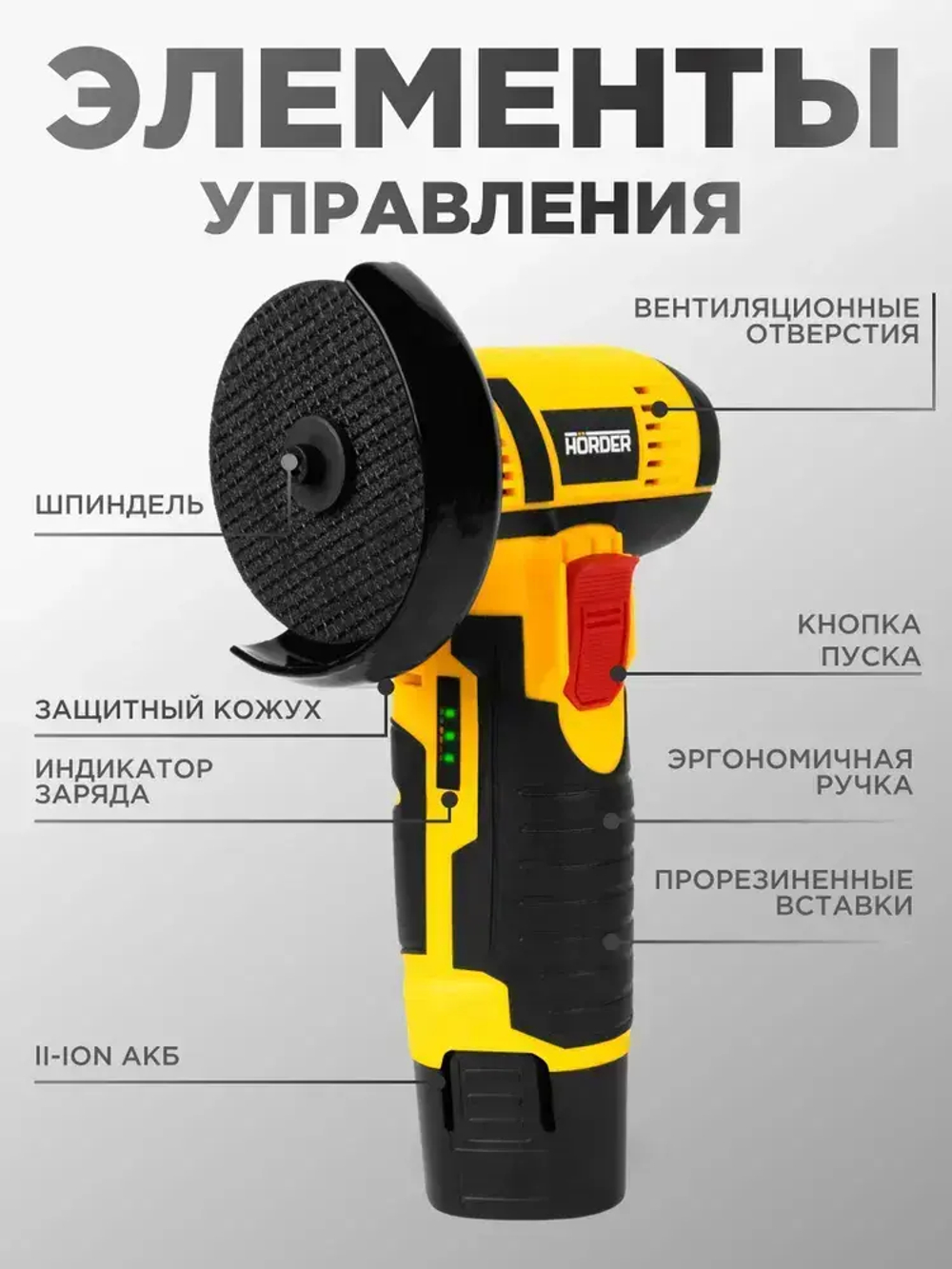 Машина шлифовальная угловая HAG-14-76-Li2-ECO