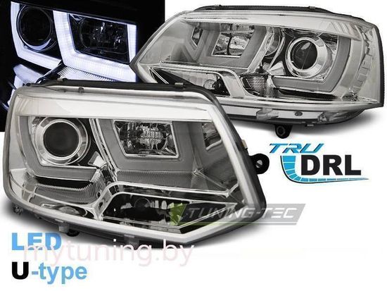 Передние фары U-TYPE CHROME для VW T5