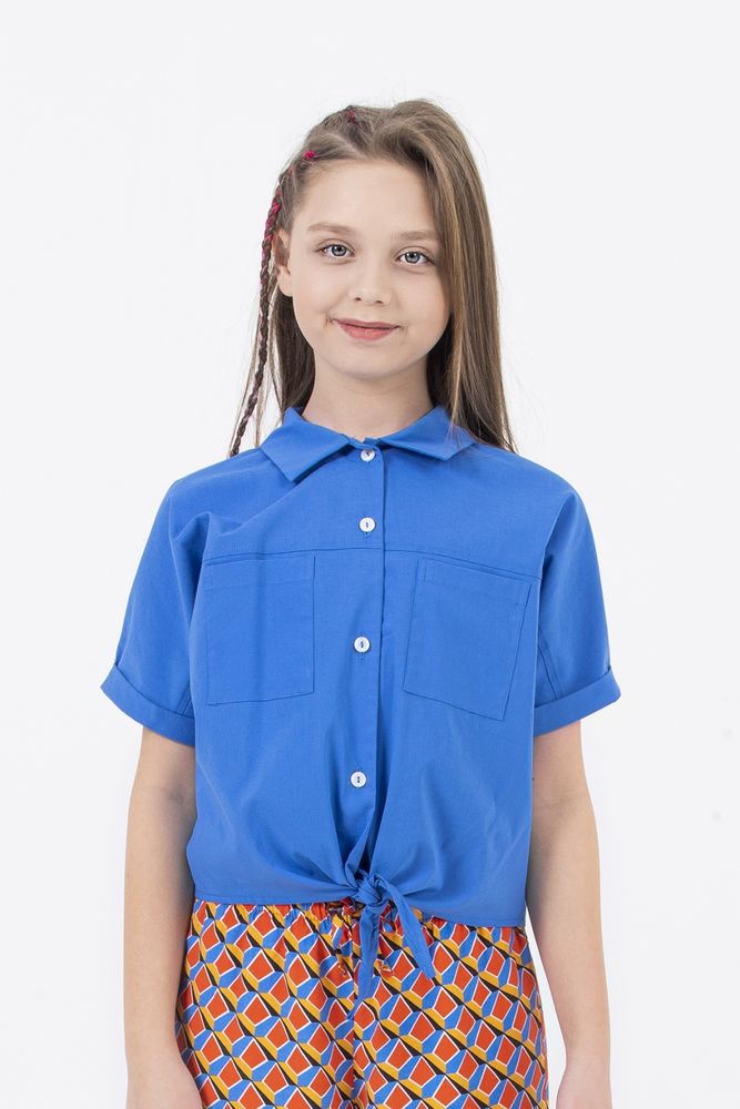 Рубашка для девочки с коротким рукавом
