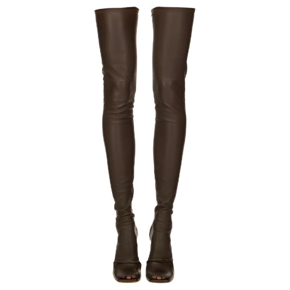 RICK OWENS/RO Cantilever Trendy Over the knee Boots Women"s Brown