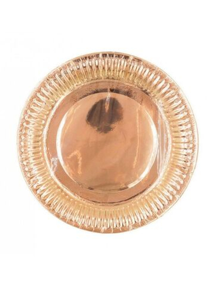Тарелка бумажная розовое золото