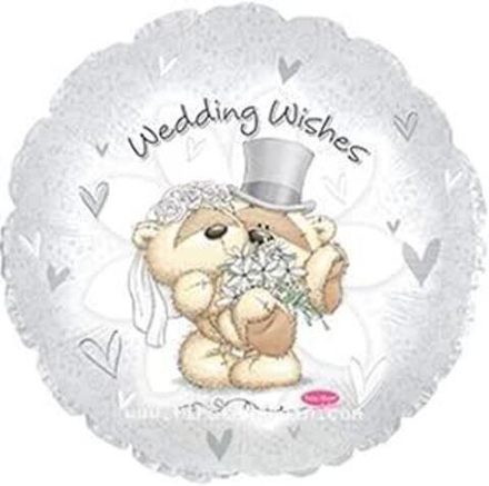 CTI 18" Круг Мишки Свадебные пожелания