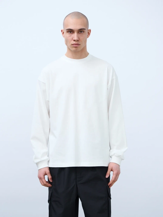 Лонгслив оверсайз (молочный) 230 г