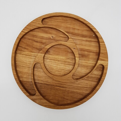 Менажница "Инь-Янь" круглая; 4 секции; D=300; Н=25мм.