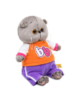 Мягкая игрушка Кот Басик в костюмчике в стиле спорт-шик 20 см BB-156