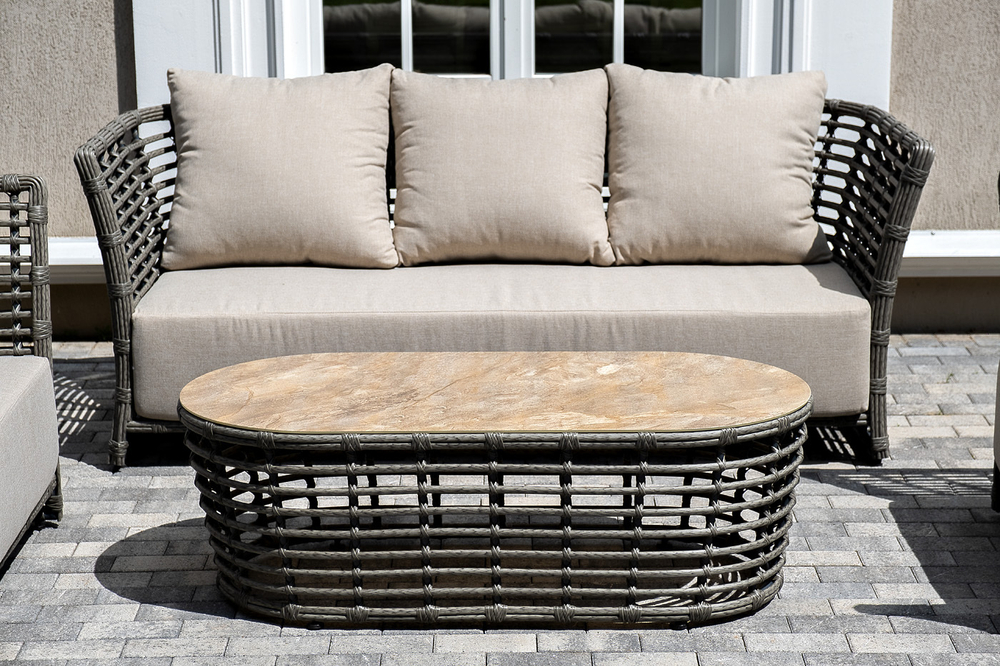 "Валенсия" лаунж-зона из искусственного ротанга, цвет серый