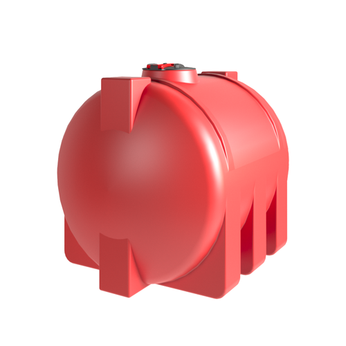 Ёмкость горизонтальная 3000л усиленная для перевозки Политим 3000 л.(1915x1570x1645см;красный) - арт.560776