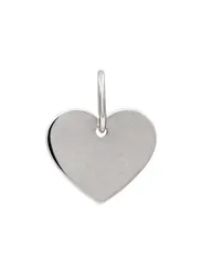 Сердце классическое подвеска из серебра