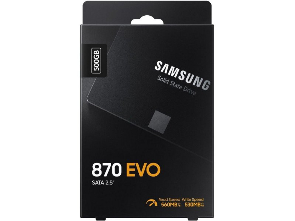 SSD накопитель Samsung 870 EVO 500ГБ, 2.5" SATA, SATA III, [MZ-77E500B/CN]