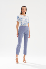 23542 Блузка женская (синий принт)