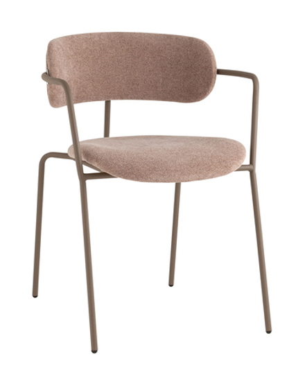 Стул Дженни букле бежевый каркас бежево-серый матовый