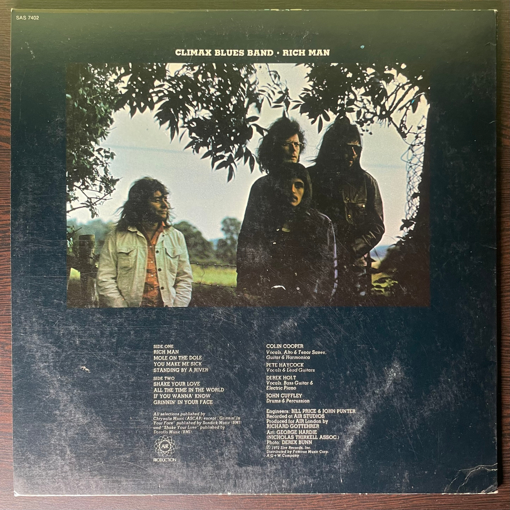 Climax Blues Band ‎– Rich Man (США 1973г.)