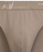 Мужские трусы слипы спорт Atlantic, 3 шт. в уп., бамбук, бежевые + коричневые + сине-зеленые, 3MP-213