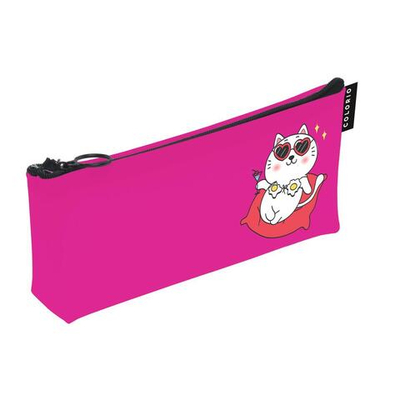 Пенал 1 отделение на молнии 19х7,5х3,5см желтый "Приколы" (Академия Групп)