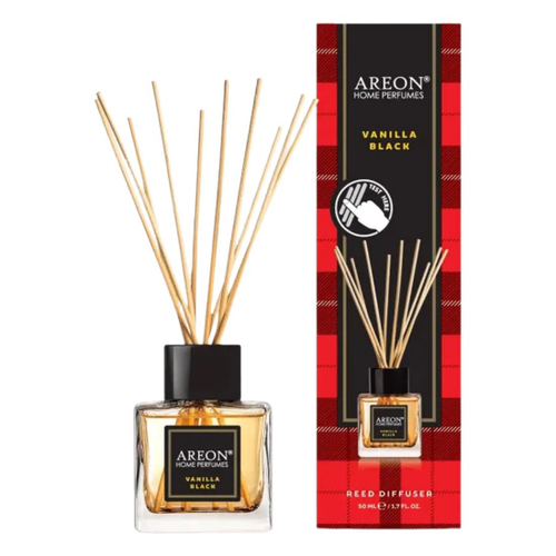 AREON Аромадиффузор 50мл SticksReed Vanilla Black с палочками (76381)