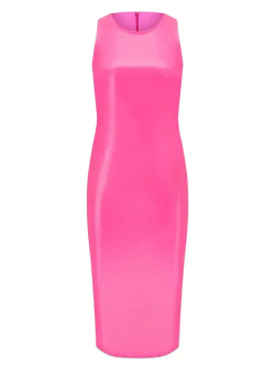 Платье миди из латекса