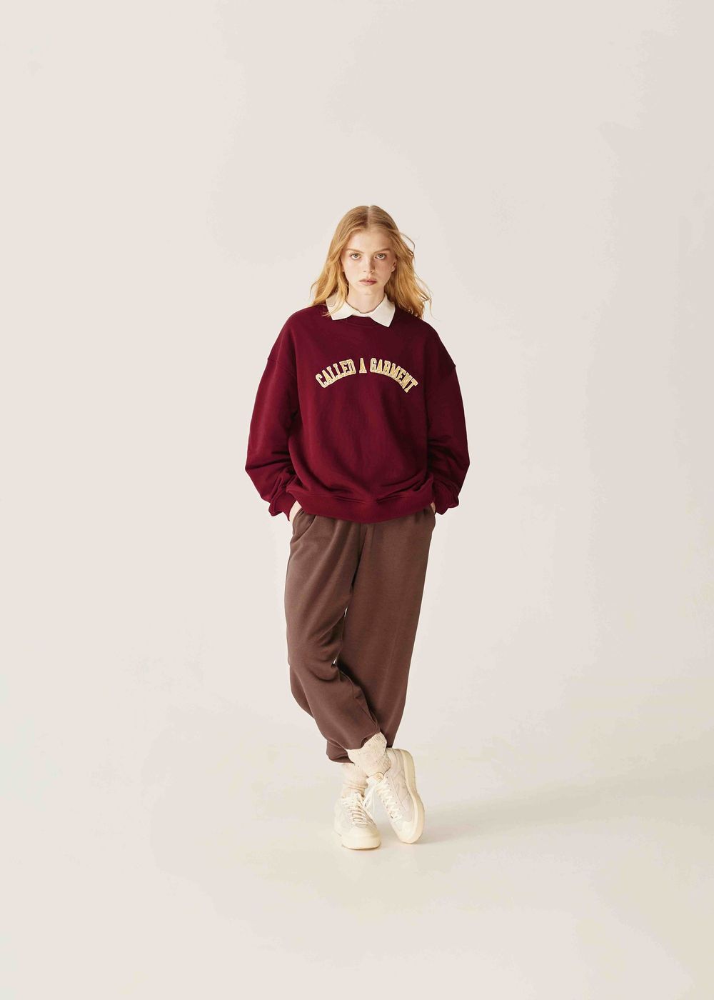 Толстовка Called a Garment College вишневая