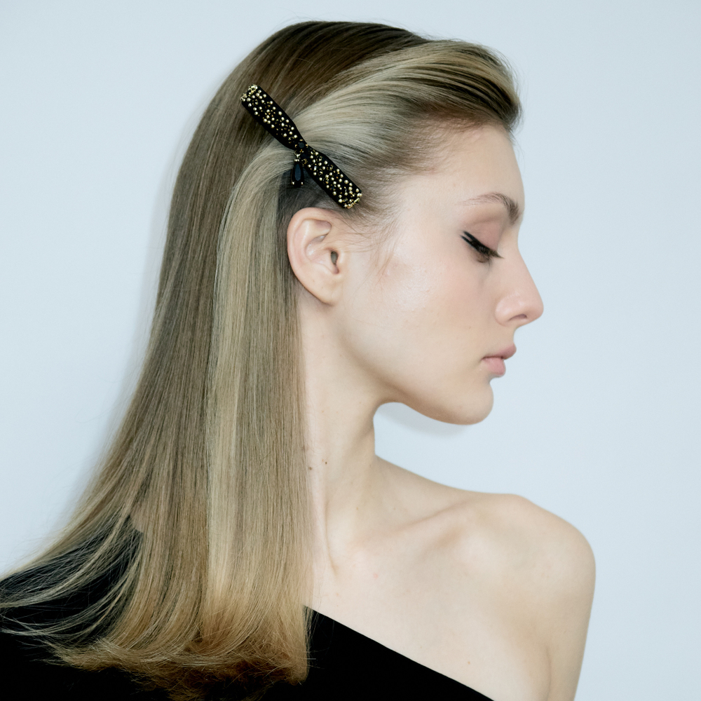 Бант "Стрекоза" XS с золотым декором