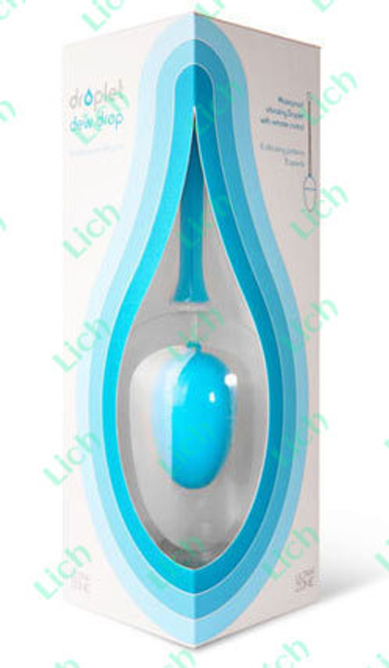 Голубое виброяйцо Dew Drop, 5.7 см