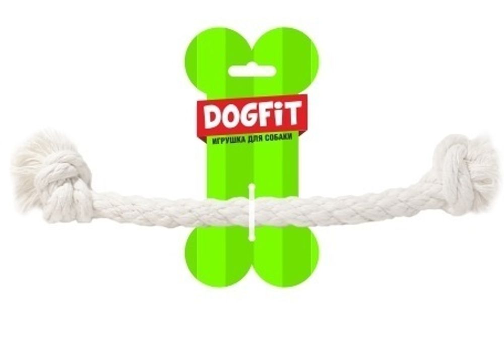 Грейфер DOGFIT из х/б каната прямой 2 узла 28 см D 14 мм