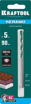 KRAFTOOL Keramo, 5 х 90 мм, тв.сплав КС, сверло по керамограниту (29175-090-5)