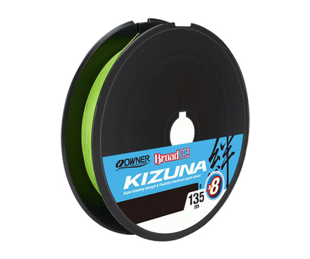 OWNER Шнур Kizuna X8 Broad PE chartreuse 135м 0,17мм 9,2кг