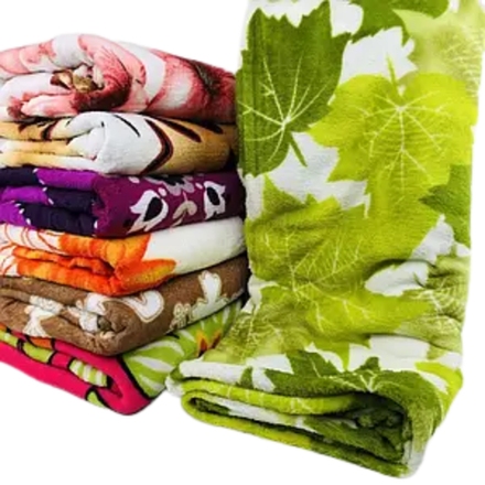 Плед мягкий цветы